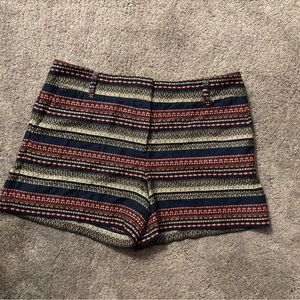 LOFT Red and Green Bermuda Shorts Tailored Fit